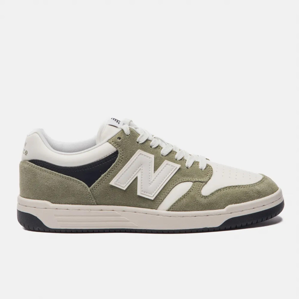Tênis New Balance 480 Low Verde Musgo Bege Claro