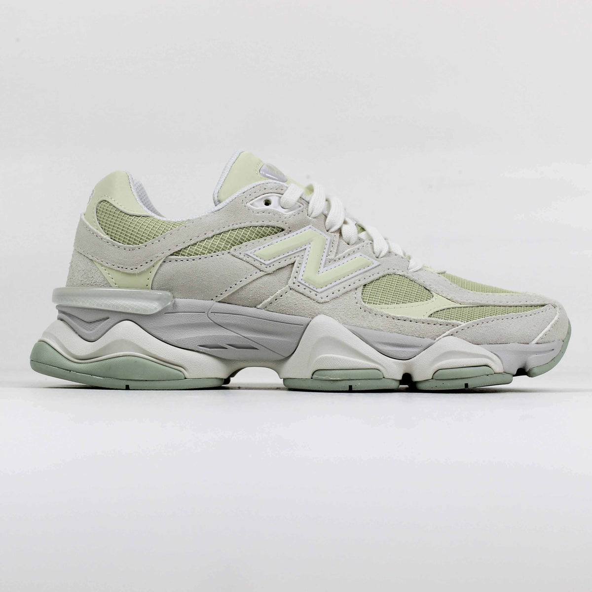 Tênis New Balance 9060 Unissex Off-White e Verde Claro