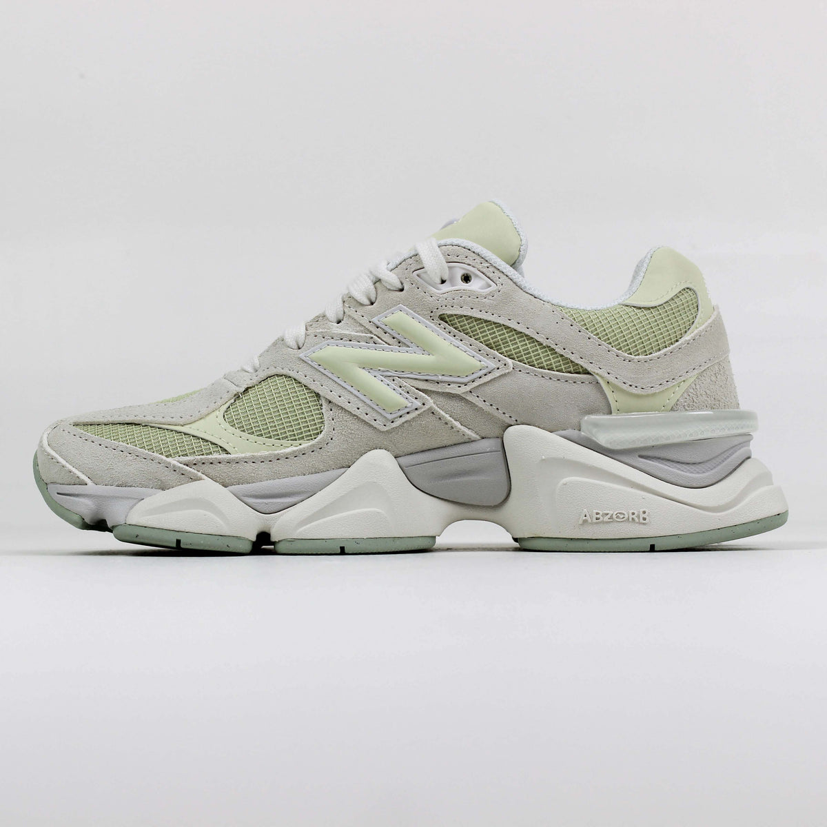 Tênis New Balance 9060 Unissex Off-White e Verde Claro